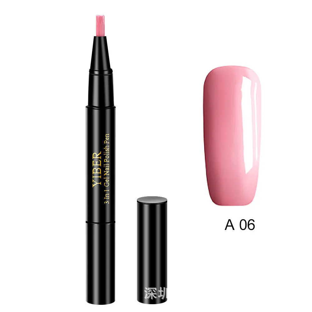 Gel nail art pen with high colour saturation and LED UV cure option