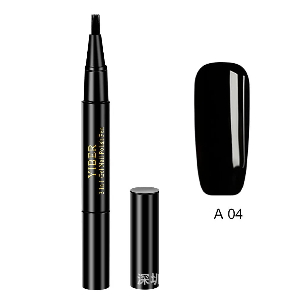 Gel nail art pen with high colour saturation and LED UV cure option