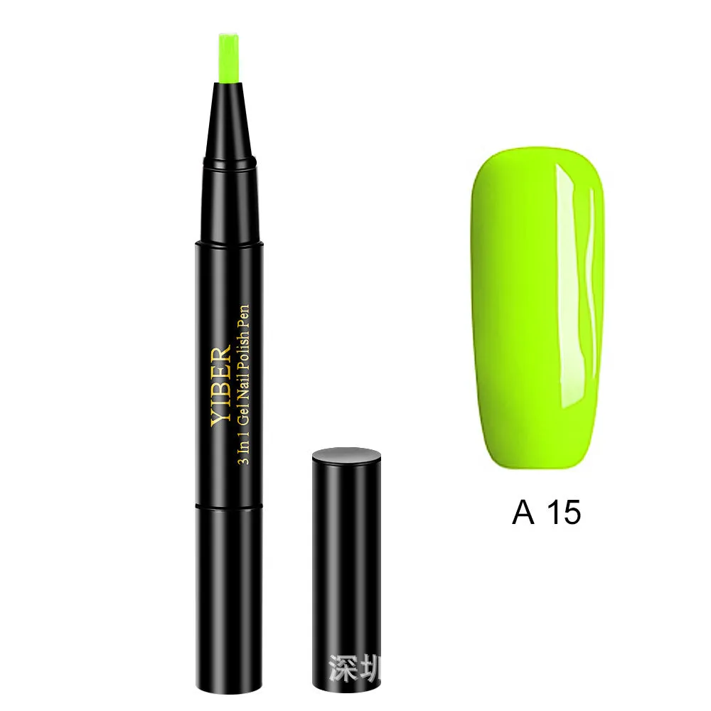 Gel nail art pen with high colour saturation and LED UV cure option