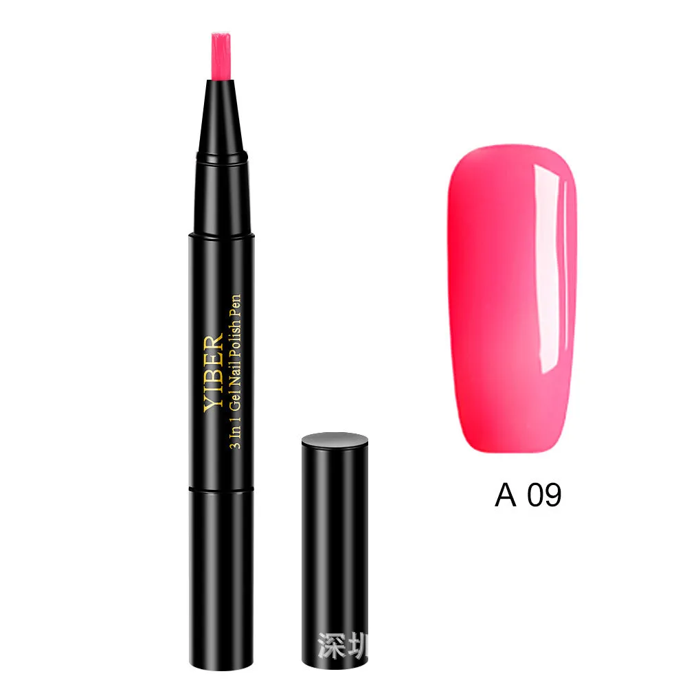Gel nail art pen with high colour saturation and LED UV cure option