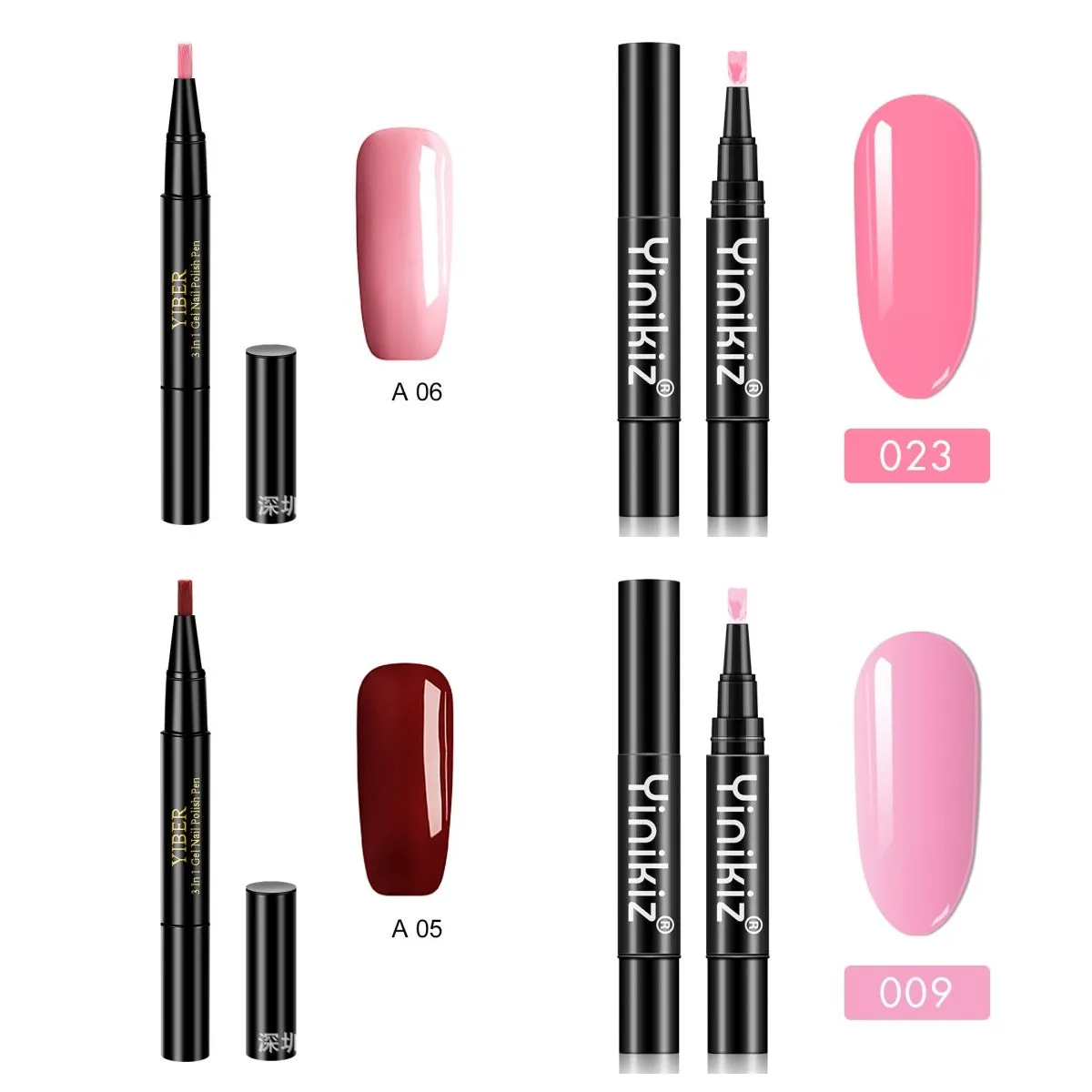 Gel nail art pen with high colour saturation and LED UV cure option