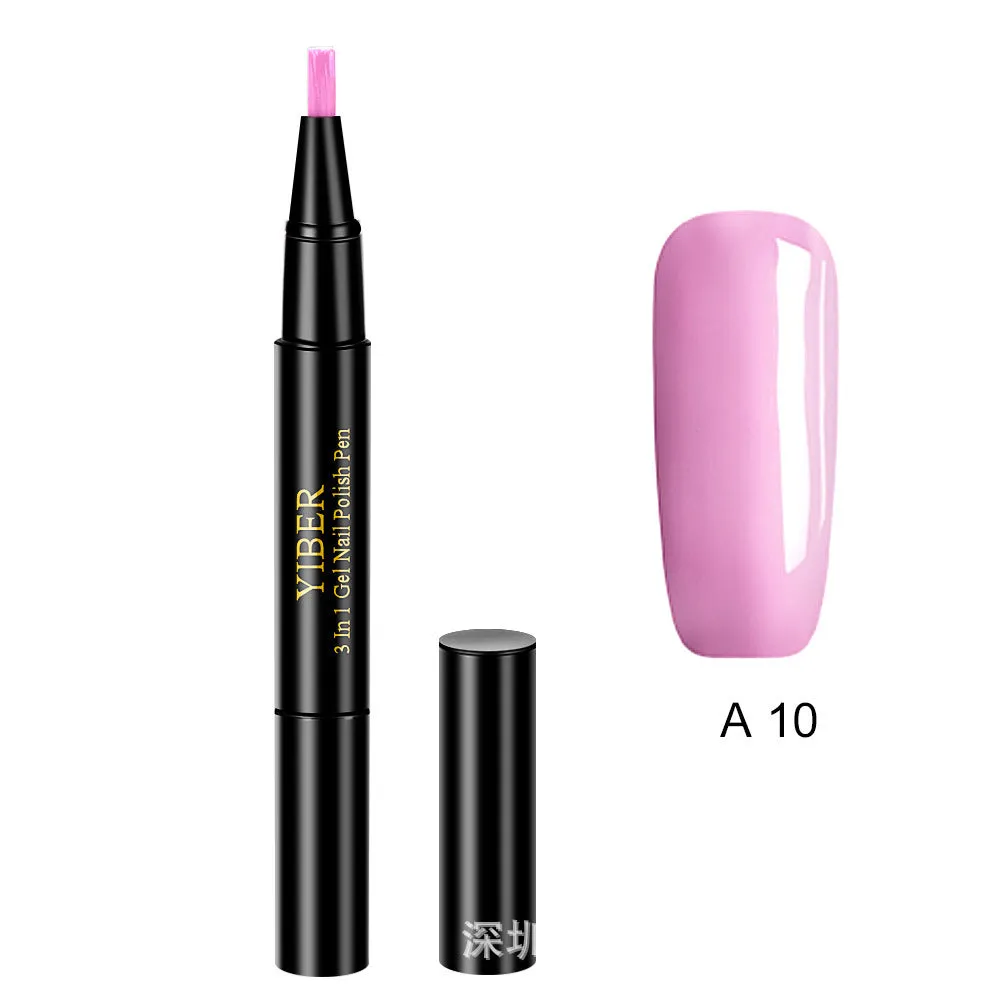 Gel nail art pen with high colour saturation and LED UV cure option