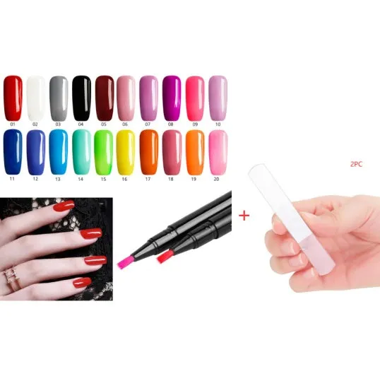 Gel nail art pen with high colour saturation and LED UV cure option