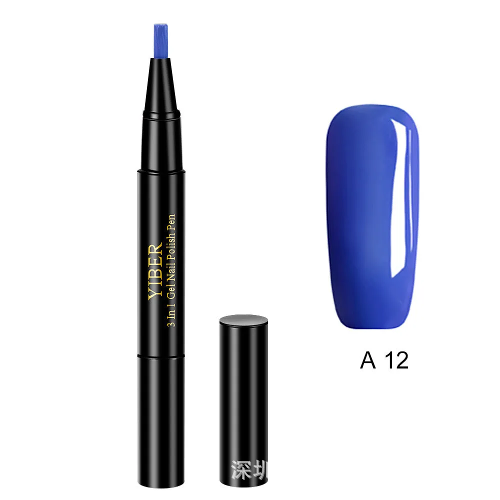 Gel nail art pen with high colour saturation and LED UV cure option