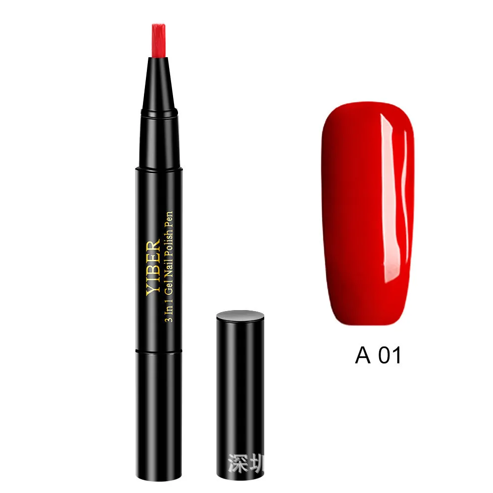 Gel nail art pen with high colour saturation and LED UV cure option