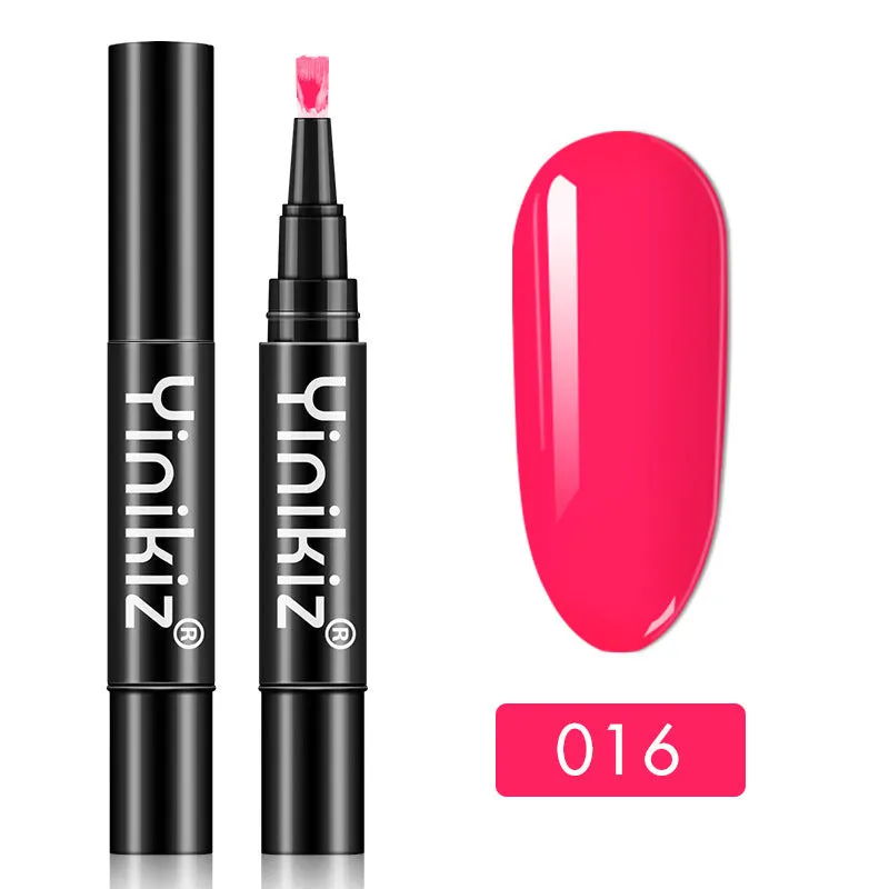 Gel nail art pen with high colour saturation and LED UV cure option