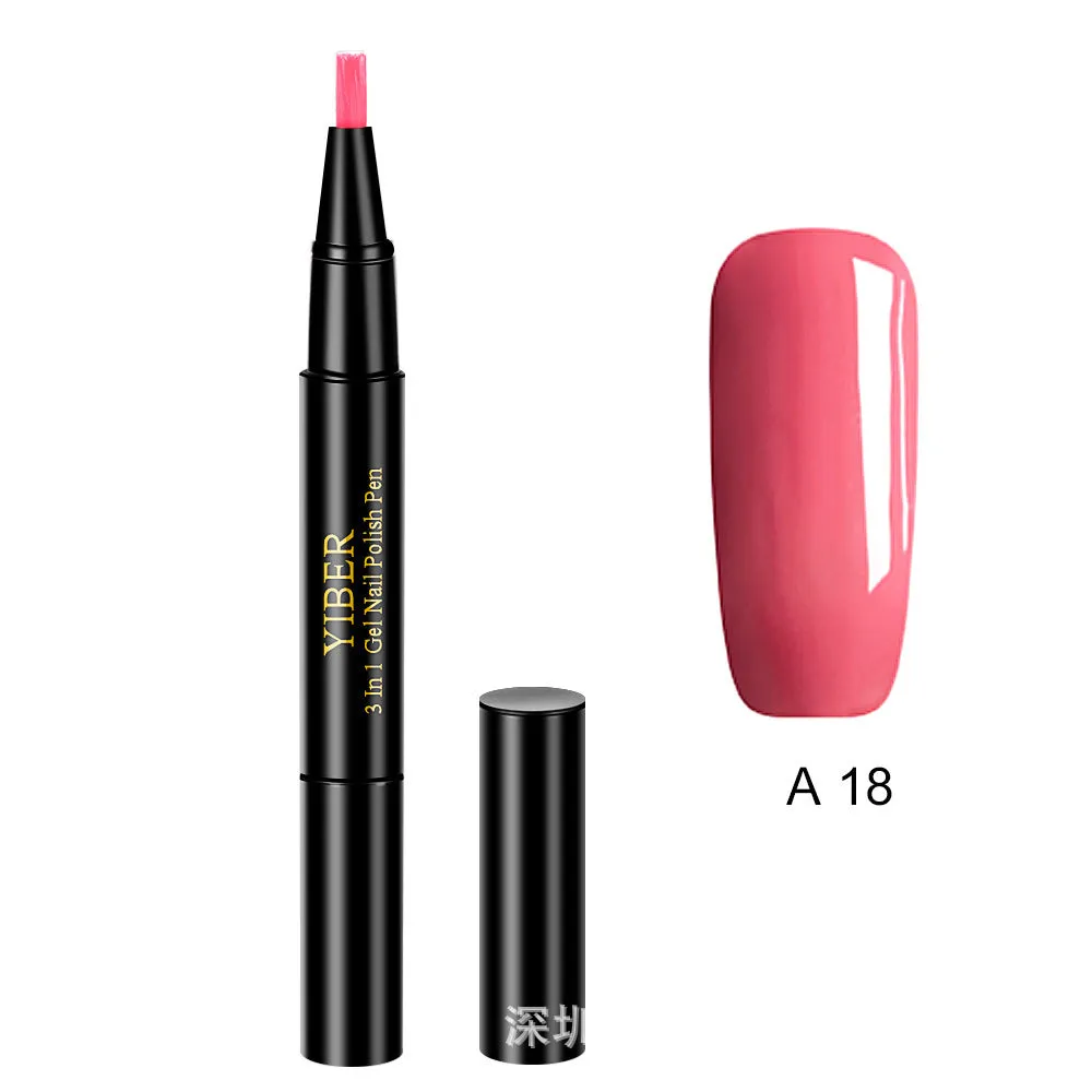 Gel nail art pen with high colour saturation and LED UV cure option