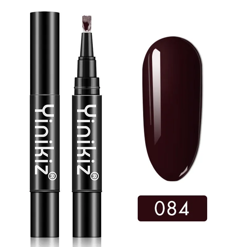 Gel nail art pen with high colour saturation and LED UV cure option