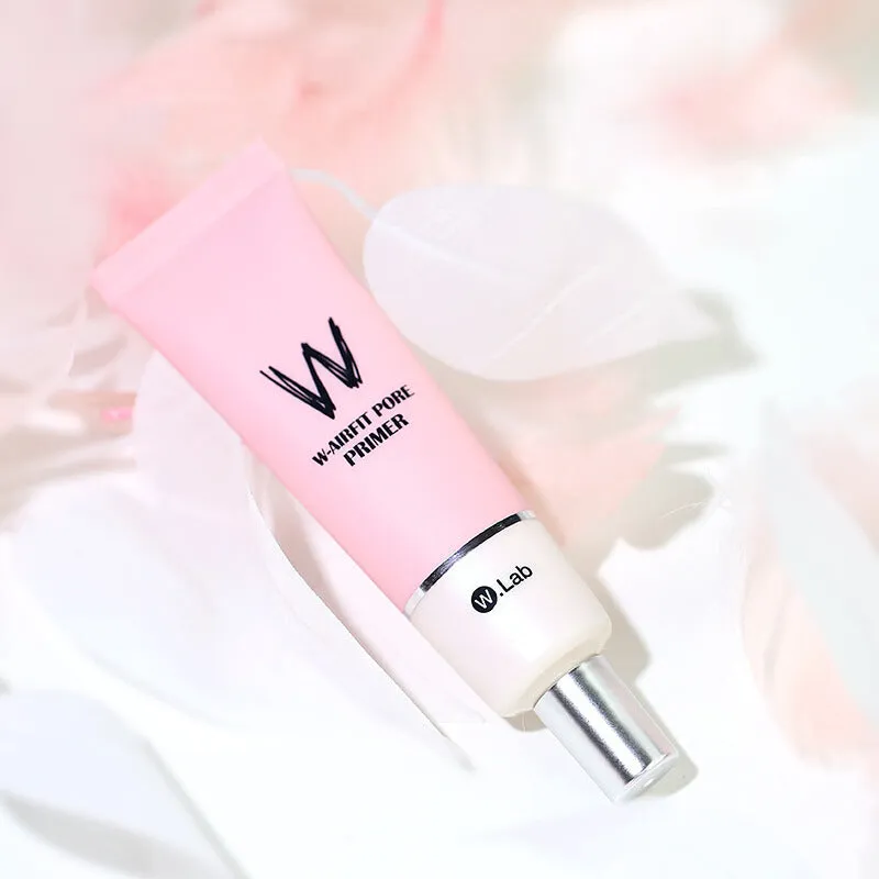 Pink cream before makeup face primer in tube packaging, brightening skin tone and creating invisible pores.