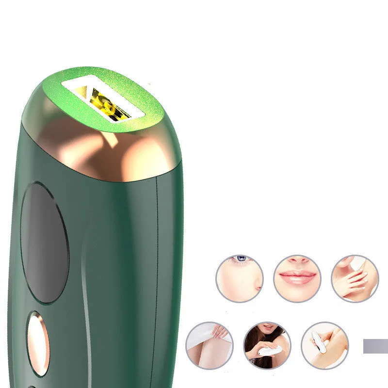 Laser freezing point epilator in green and white colours for full body hair removal