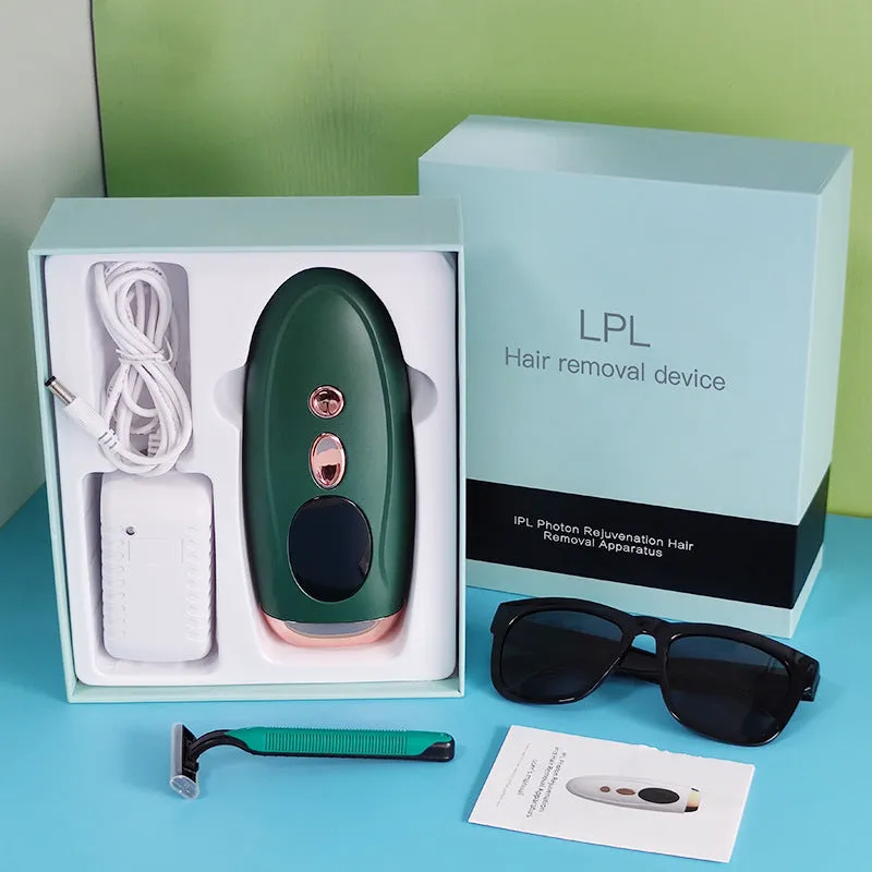 Laser freezing point epilator in green and white colours for full body hair removal
