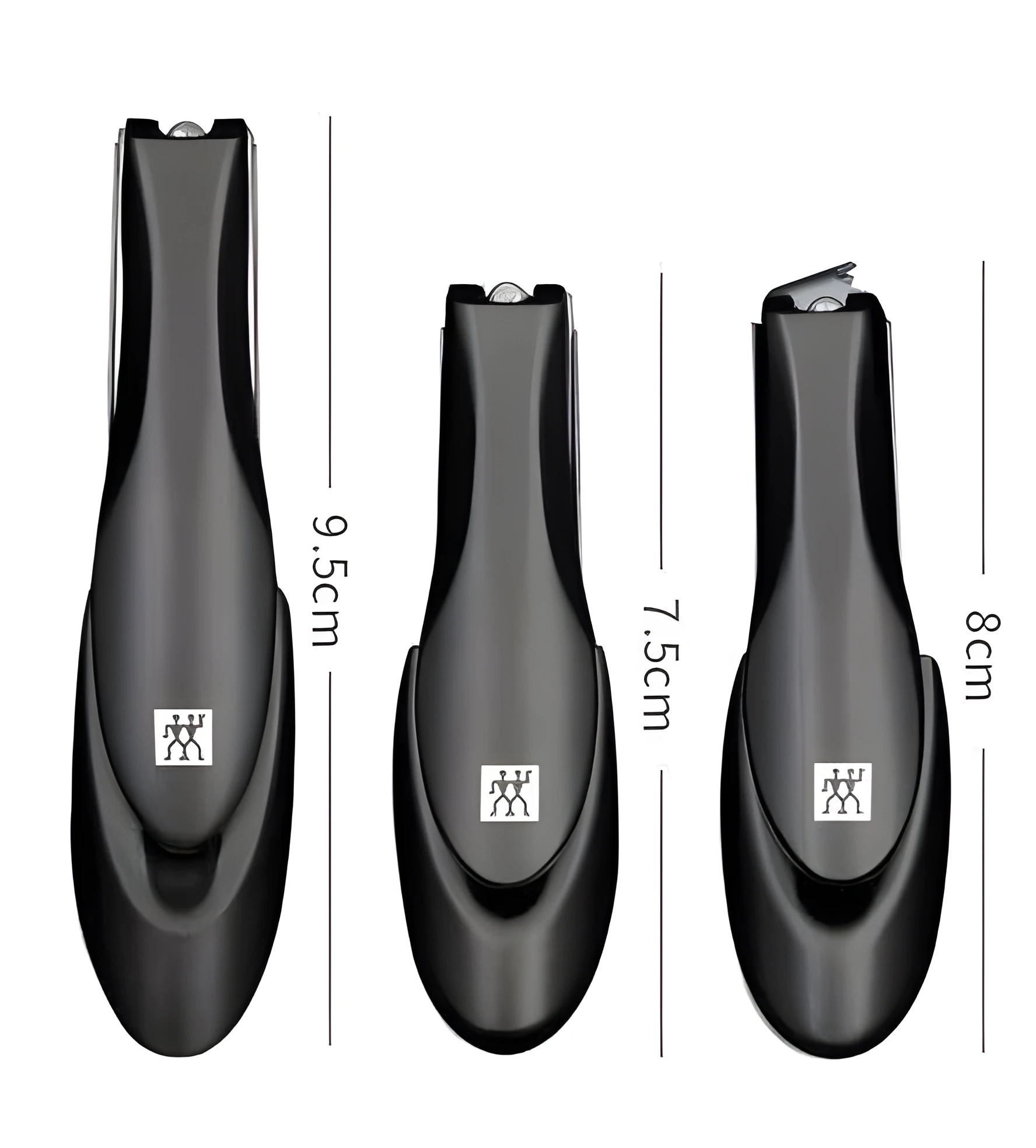 Black stainless steel nail clipper with anti-splash design in gift box packaging