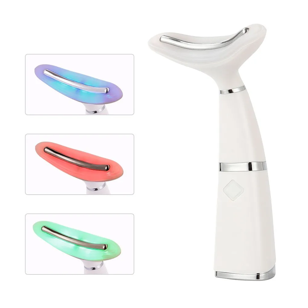 White double chin neck wrinkle remover device with ABS body and 3W power for home use