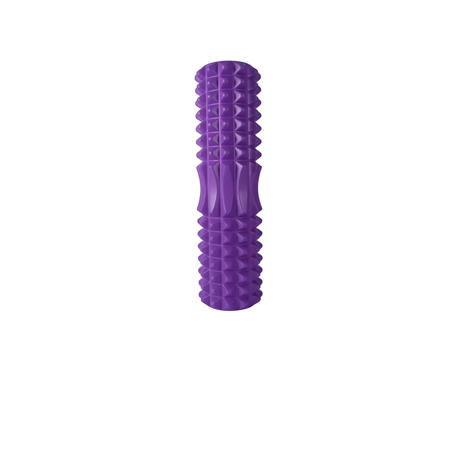 45 cm EVA yoga column foam roller in purple on a dark background, with text Fitness, Massage, and Recovery