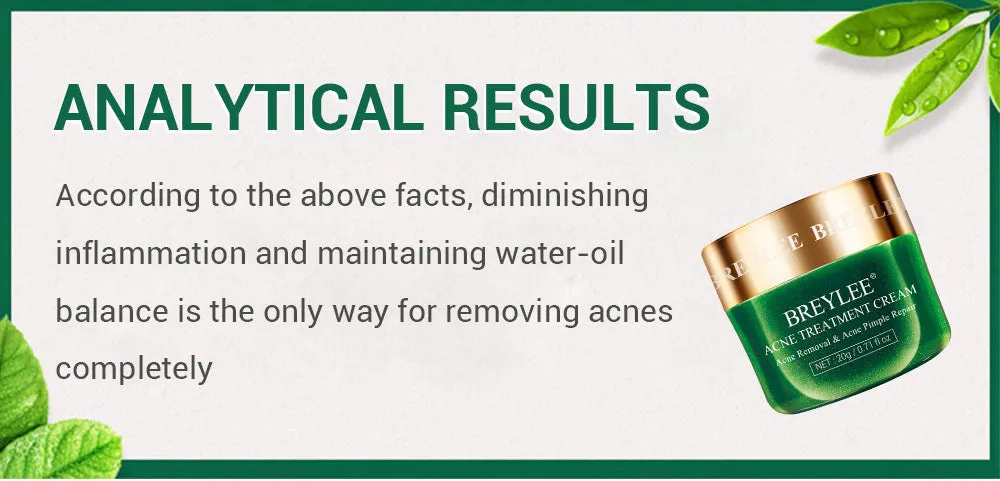 BREYLEE Tea Tree Acne Cream pot with moisturising acne scar treatment for general skin