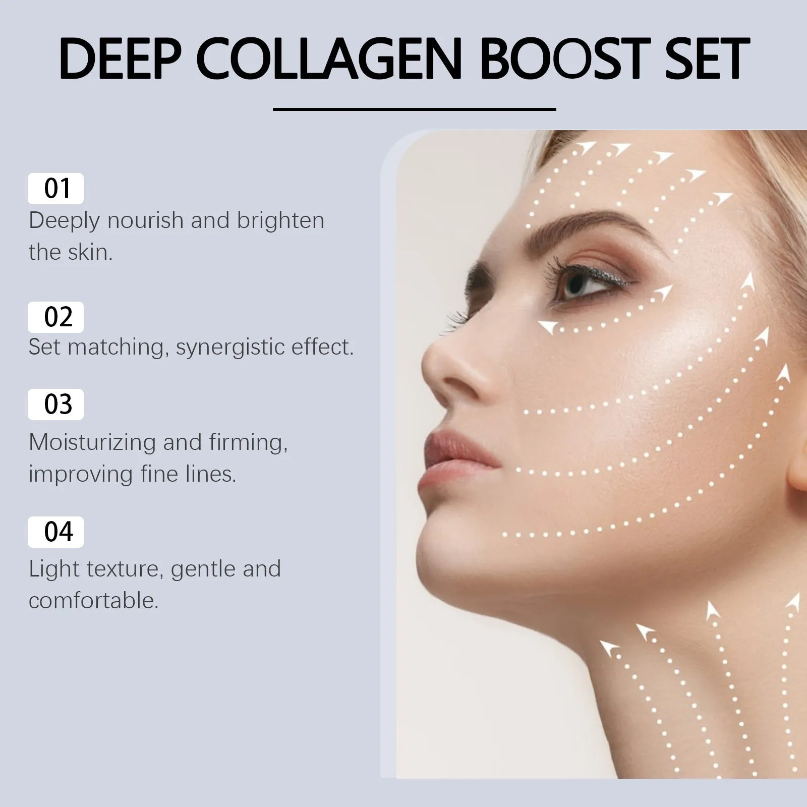 Collagen moisturising facial mask and 30ML essence bottle skincare set