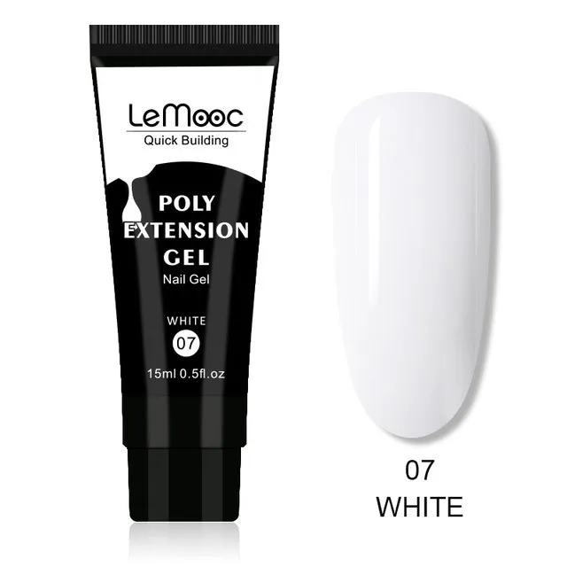 Quick Builder Poly UV Gel Nail Wash 20ml bottle with brush, clear liquid for tack-free finish