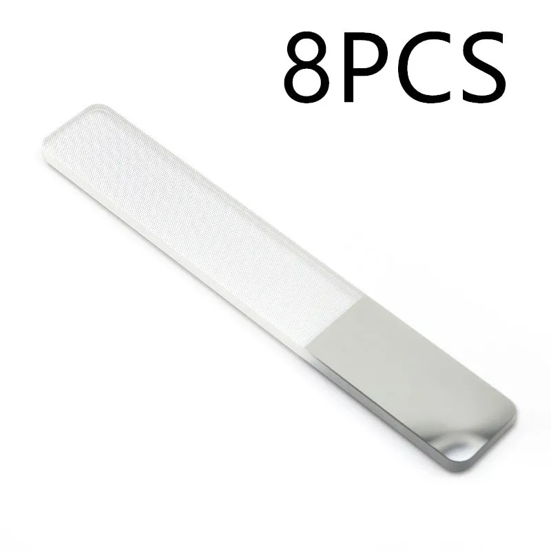 Transparent nano glass nail file 9 x 1.3 x 0.2 cm for physical nail polishing without polish