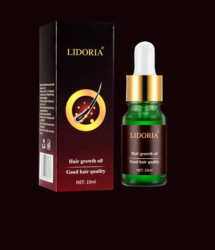 Polygonum multiflorum ginger hair oil in a 10ml bottle for scalp treatment