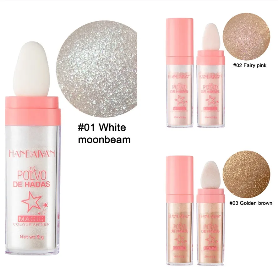Body brightening highlighting powder in three colour options with compact case