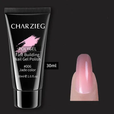 Nail extension gel kit with 30ml crystal glue and 60ml cleaning agent in cinnamon colour option