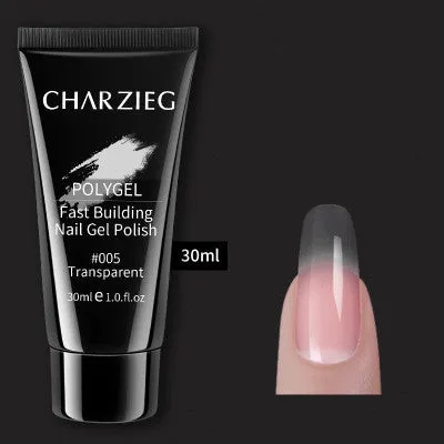 Nail extension gel kit with 30ml crystal glue and 60ml cleaning agent in cinnamon colour option