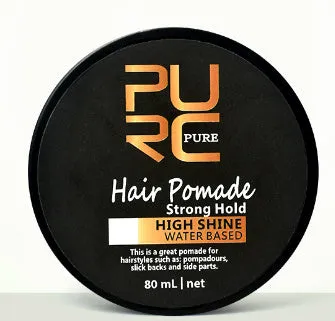 80mL pot of black non-greasy styling hair wax for short hair
