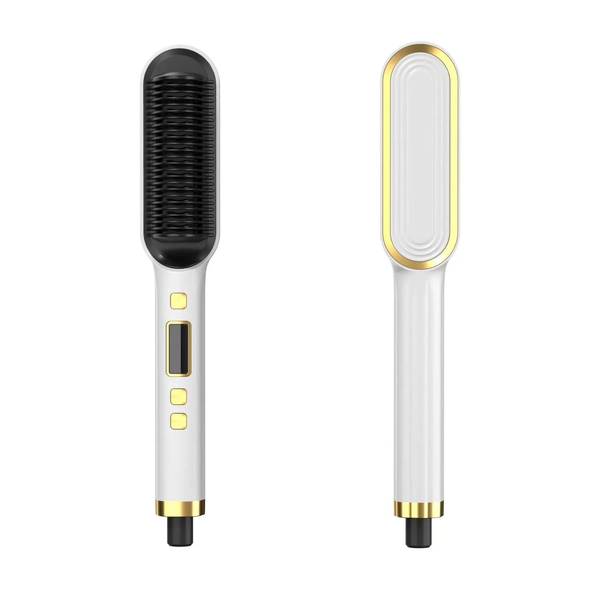 Dual-purpose hair straightener curler with ABS heater band in black colour option