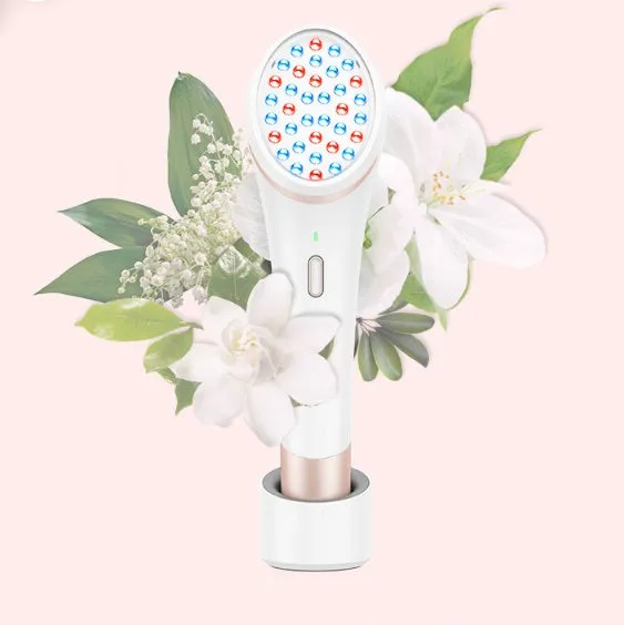 Xpreen wireless acne light therapy device in white with 36 lamp beads and wireless charging base