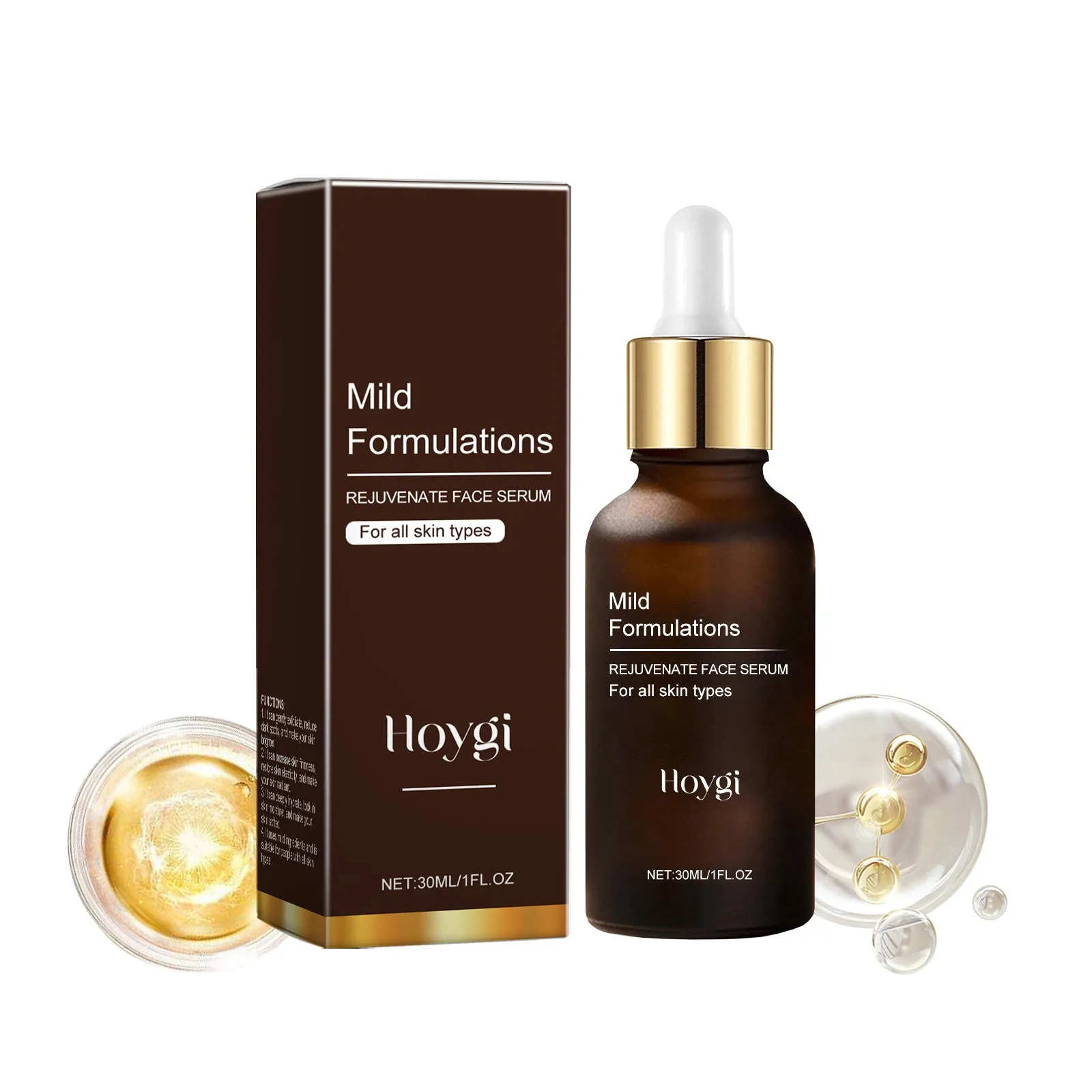 30ml facial skincare essence bottle with arbutin collagen hyaluronic acid formula