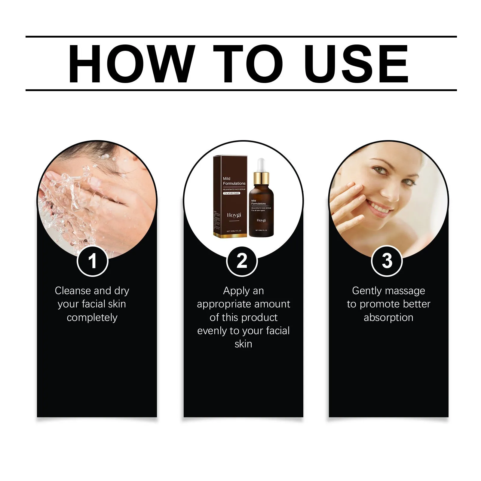 30ml facial skincare essence bottle with arbutin collagen hyaluronic acid formula
