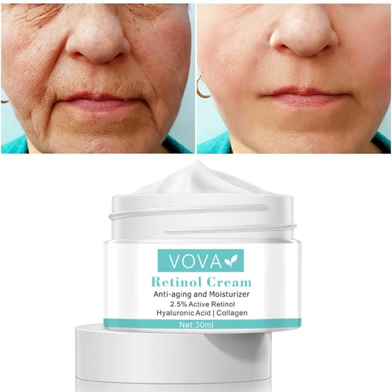 30ml anti-wrinkle cream jar with collagen and hyaluronic acid for tightening and moisturising
