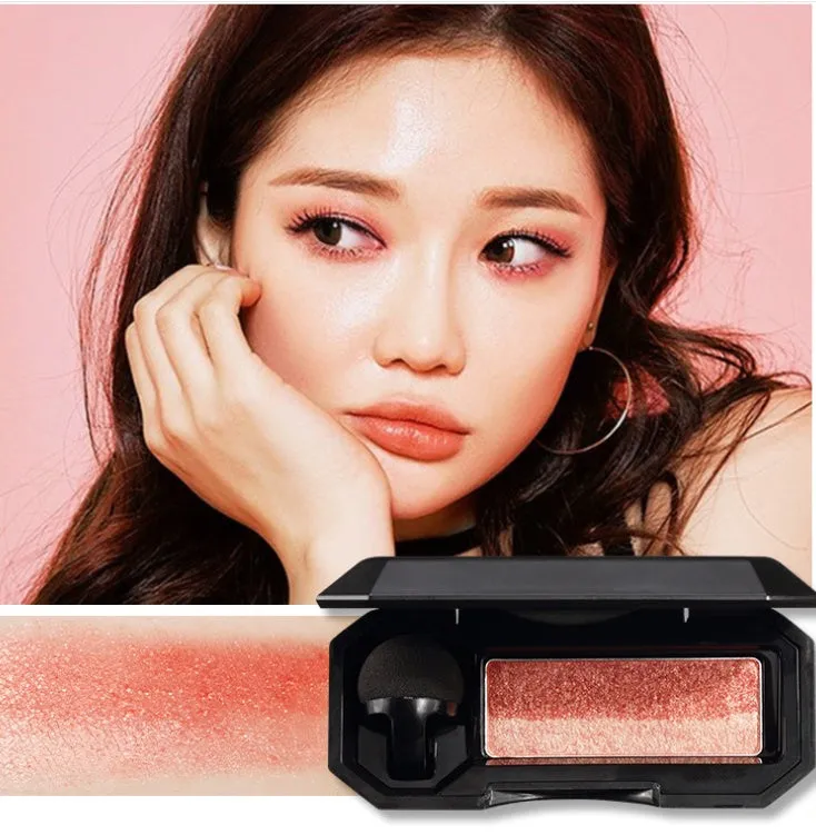 Dual-color pressed powder eyeshadow palette in a compact case, six style options available