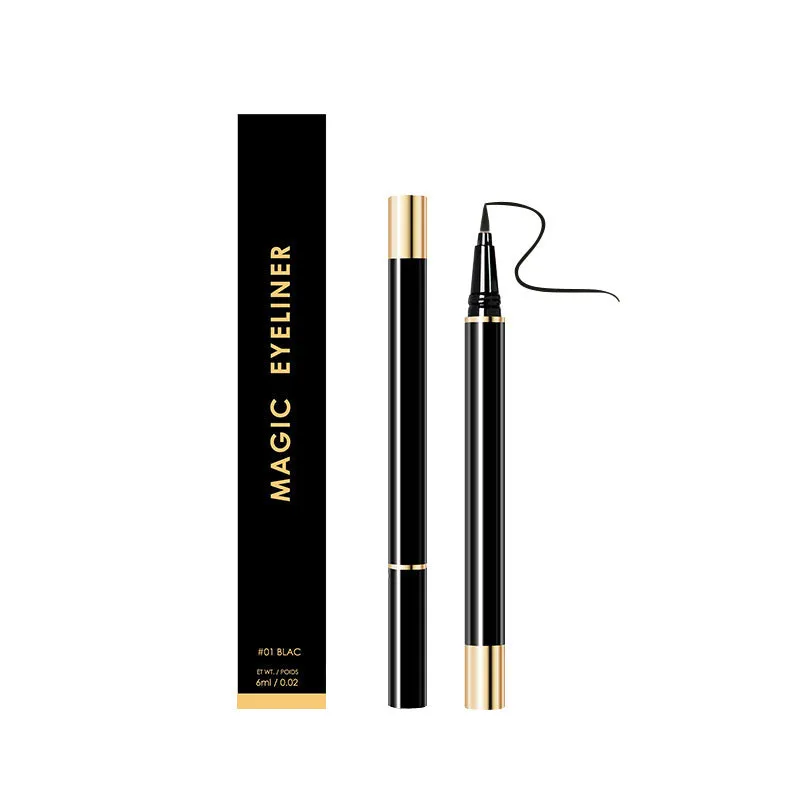 Waterproof liquid eyeliner not easy to smudge, black and transparent options, 0.6ml bottle