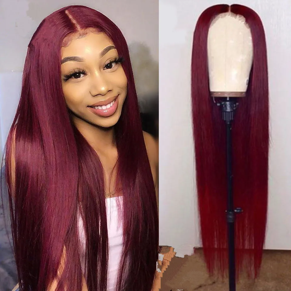 Solid colour long hair wig 65cm mid-length curly style high temperature silk fibre black brown