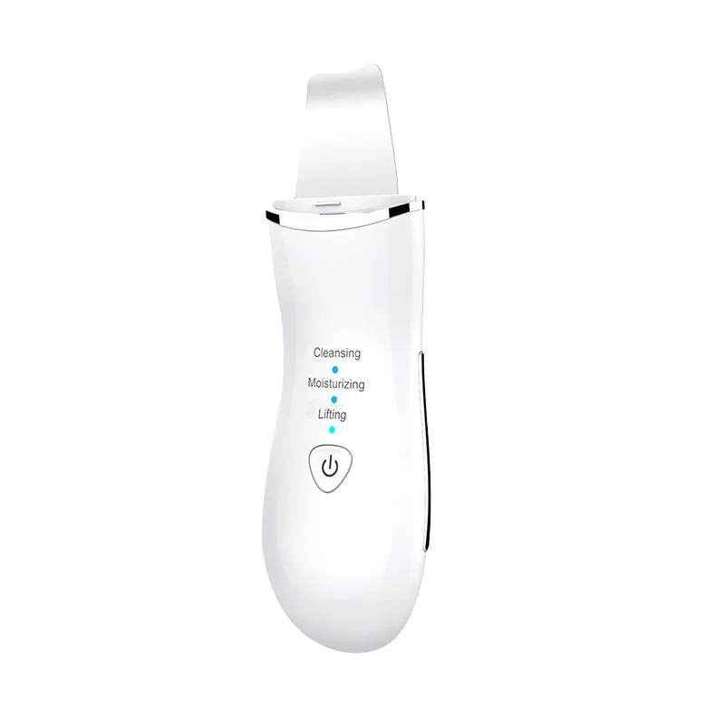 Ultrasonic cleansing introducer beauty shoveling machine in black, pink, and white with compact rectangular body