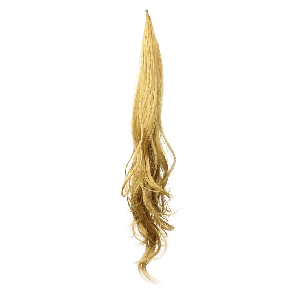 Long 32-inch chemical fibre ponytail wrap wig in colour 613 for ladies, horse tail style, non-hot dye