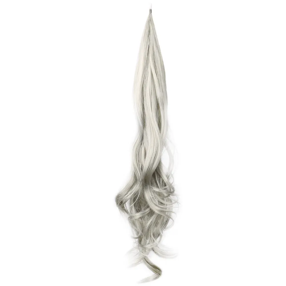 Long 32-inch chemical fibre ponytail wrap wig in colour 613 for ladies, horse tail style, non-hot dye
