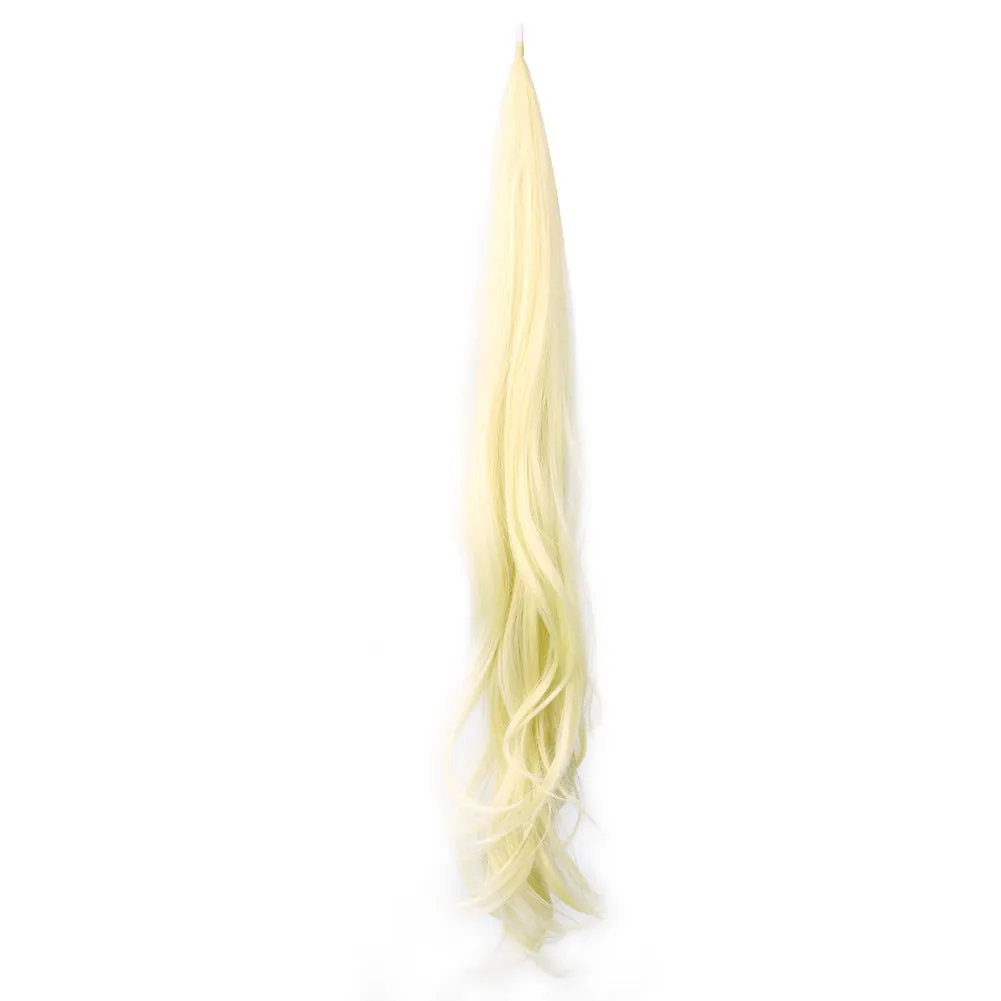 Long 32-inch chemical fibre ponytail wrap wig in colour 613 for ladies, horse tail style, non-hot dye