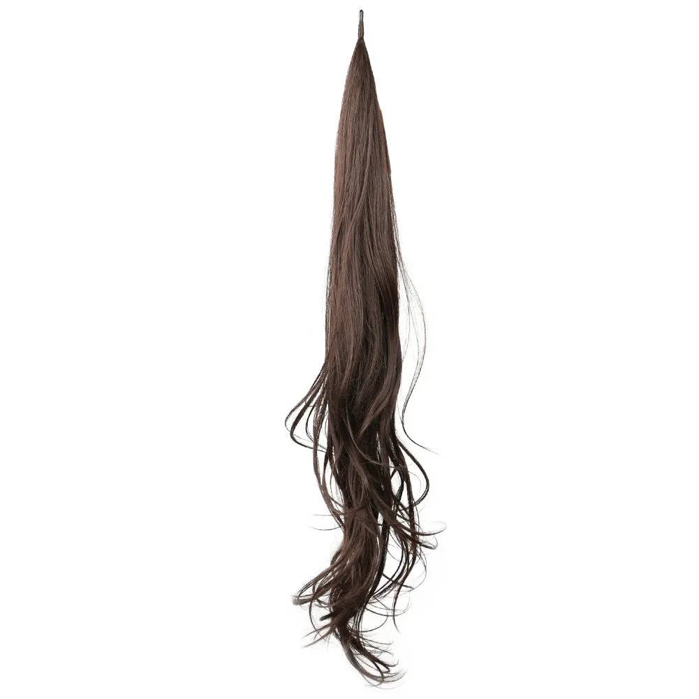 Long 32-inch chemical fibre ponytail wrap wig in colour 613 for ladies, horse tail style, non-hot dye