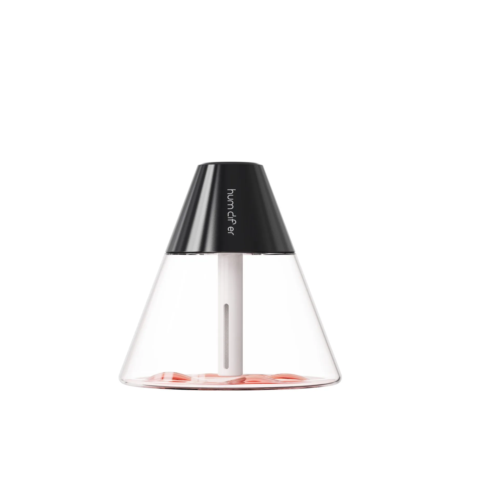 White plastic desktop USB humidifier with atmosphere lamp, single fog outlet, compact design for small rooms