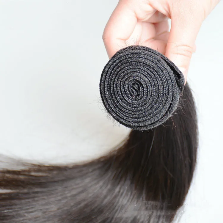 Brazilian virgin straight hair real human hair wig machine made medium long length natural black colour