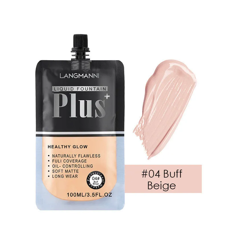 Liquid foundation tube with oil control concealer brightening 8 colours 01 to 08 19.5cm size
