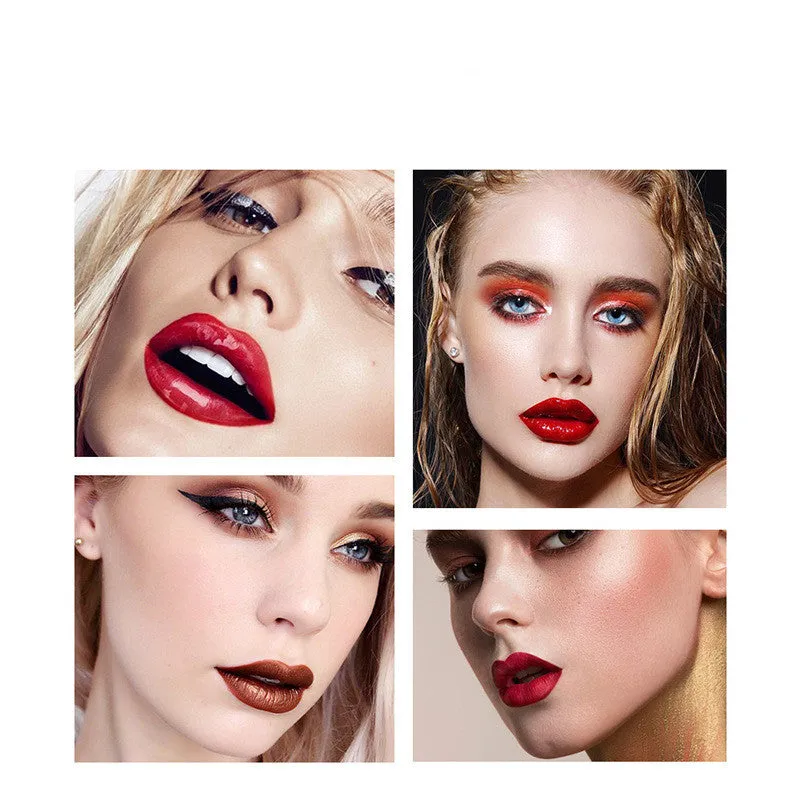 Matte high gloss lip gloss set with mica in colour options A and B, unisex lipstick and gloss
