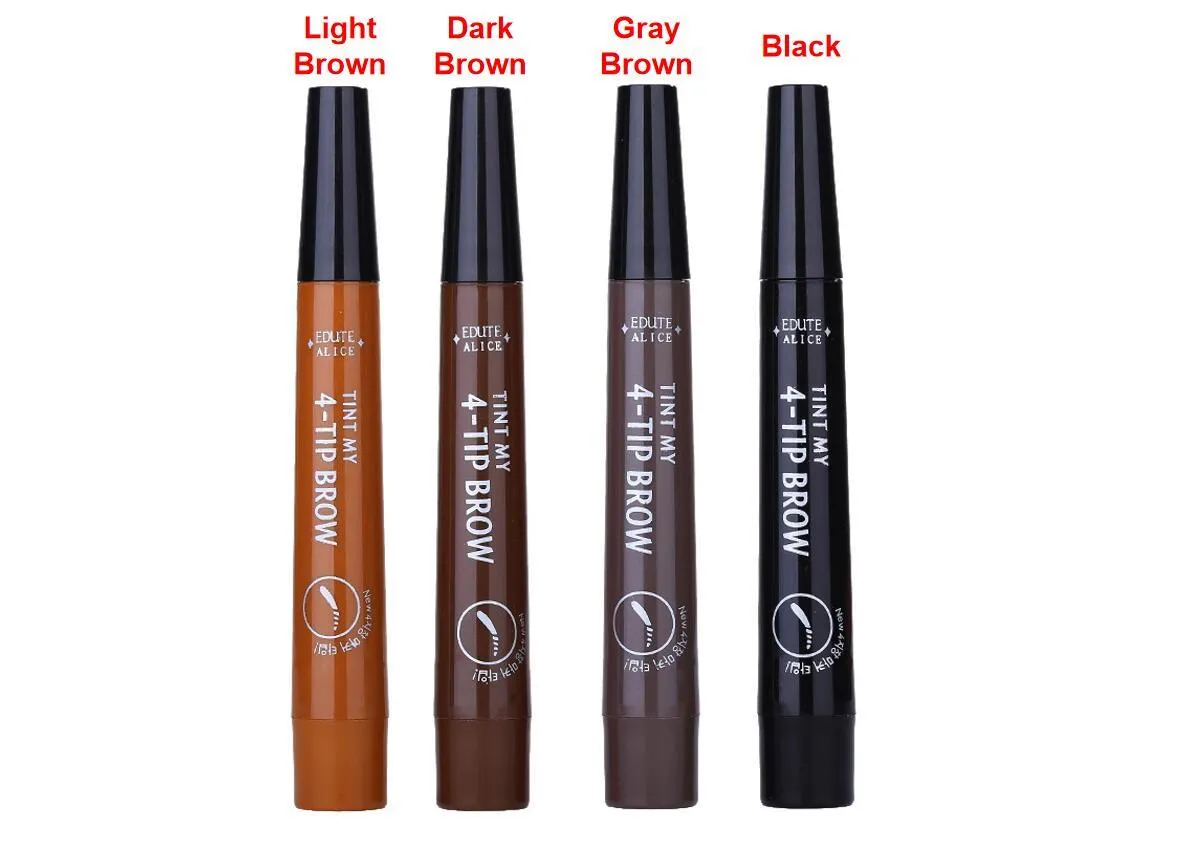 Four wild liquid eyebrow pencil in multi-colour options waterproof sweat proof for natural eyebrows