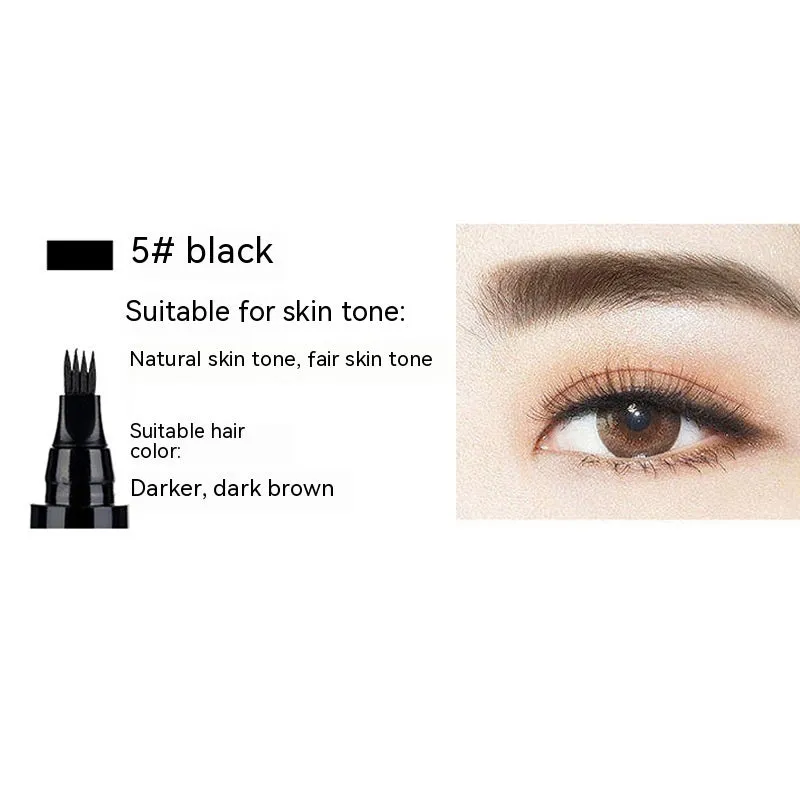 Four wild liquid eyebrow pencil in multi-colour options waterproof sweat proof for natural eyebrows