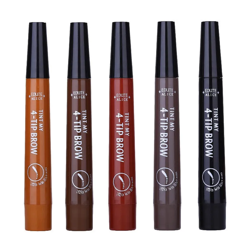 Four wild liquid eyebrow pencil in multi-colour options waterproof sweat proof for natural eyebrows