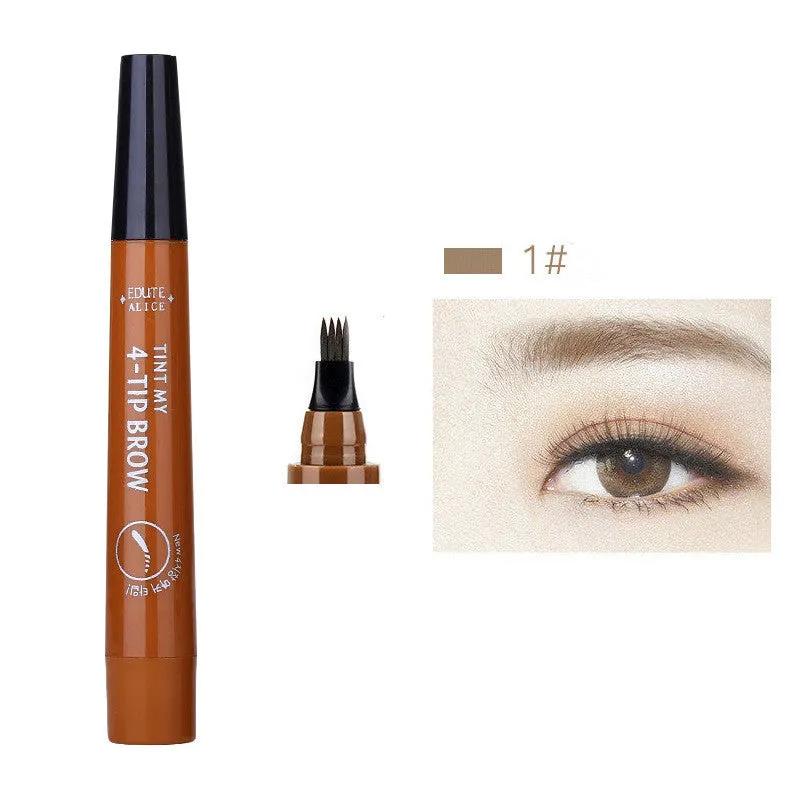 Four wild liquid eyebrow pencil in multi-colour options waterproof sweat proof for natural eyebrows