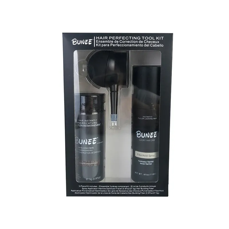 Dense hair fibre powder 275g canister with specialised nozzle and shaping spray bottle for hair thickening