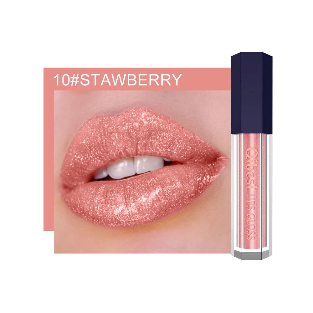 Fancy Pearlescent Diamond Non-stick Lip Glaze in a 26g tube with 12 metallic glossy shades